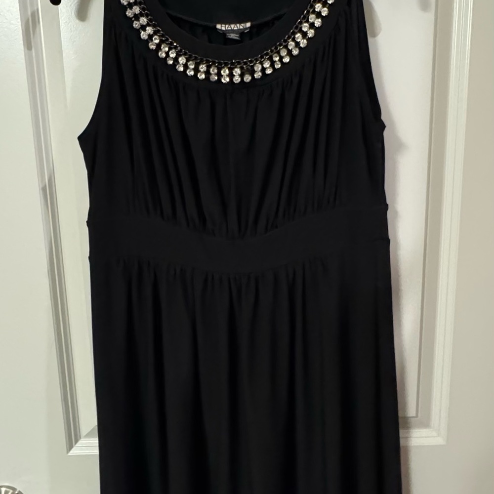 Haani Black Dress with Crystal Embellishments